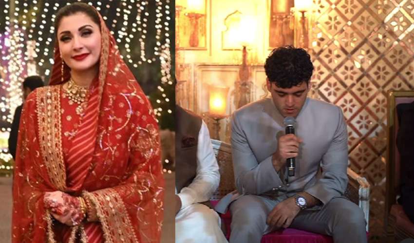 Maryam Nawaz dazzles in red Sabyasachi outfit at Zayd Hussain Nawaz’s wedding