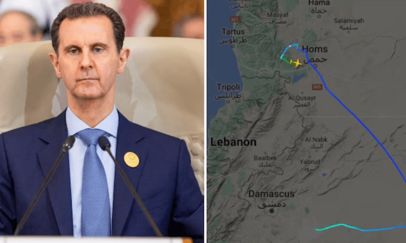 the country is in the hands of terrorists, Bashar al-Assad's first statement after escaping.