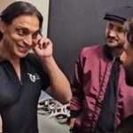 A hearty meet & greet between Shoaib Akhtar and Shahid Kapoor at ILT20 opening ceremony