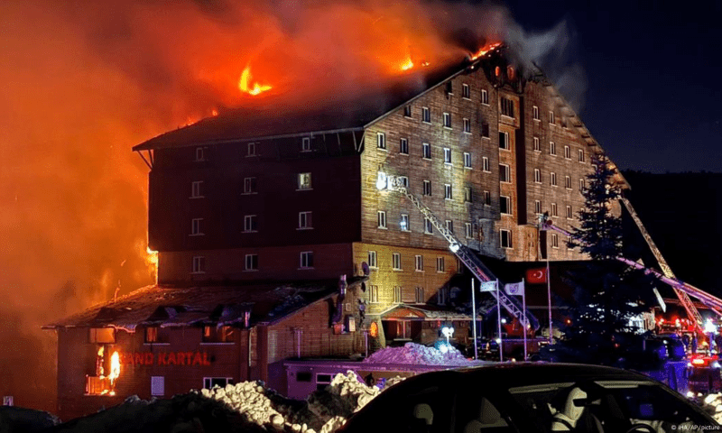 Turkish ski resort fire kills 76, guests forced to jump from windows