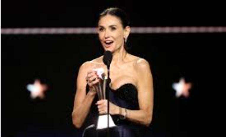 Demi Moore wins at Critics Choice with disgraced rival Gascon absent